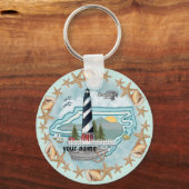 ノースカロリーナシェルズライトハウス キーホルダー (正面)