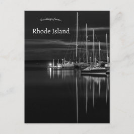 ノースキングスタウンのロードアイランド島のボート ポストカード