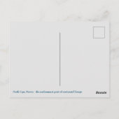 ノースケープ,ノルウェー,葉書 ポストカード (裏面)