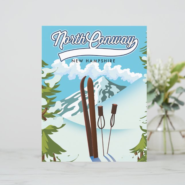 ノースコンウェイニューハンプシャー州、スキー場 (スタンド正面)