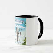 ノースコンウェイニューハンプシャー州、スキー場 マグカップ (正面右)