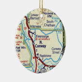 ノースコンウェイNHヴィンテージマップセラミックオーナメント セラミックオーナメント (右)
