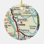 ノースコンウェイNHヴィンテージマップセラミックオーナメント セラミックオーナメント (裏面)