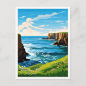 ノースコースト500スコットランドトラベルイラストレーション ポストカード (正面)