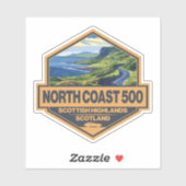 ノースコースト500スコットランド旅行アートバッジ シール (シート)