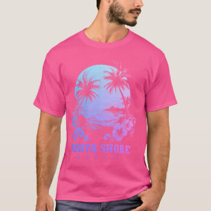 ノースショアオアフハワイハワイアンハイビスカスサーファーS Tシャツ