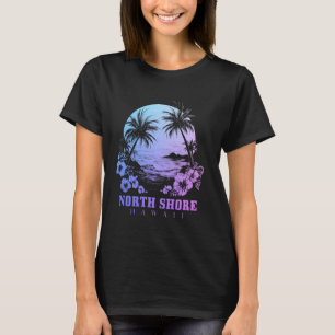 ノースショアオアフハワイハワイアンハイビスカスサーファーS Tシャツ