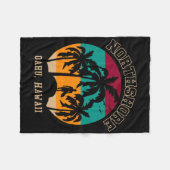 ノースショアオアフハワイ1 フリースブランケット (正面(横))