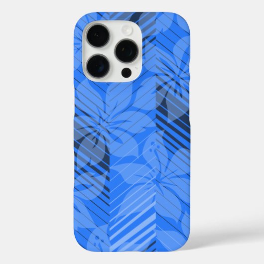 ノースショアハワイアンハイビスカスストライプズブルー Case-Mate iPhoneケース (裏面)