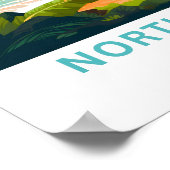 ノースショアハワイトラベルプリント ポスター (角)