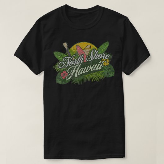 ノースショアハワイビーチサーフサマーバケーションヴィント Tシャツ (デザイン正面)