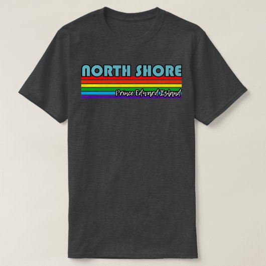 ノースショアプリンスアイランドプライドノースショアLGBT Tシャツ (デザイン正面)