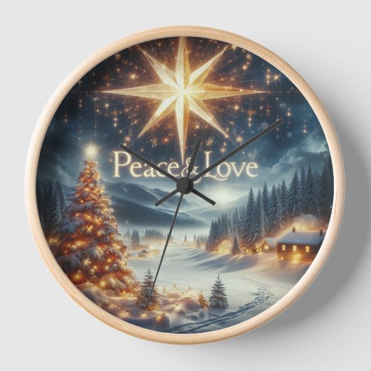 ノーススタークリスマスバレーウィンターワンダーランド 壁時計 (正面)