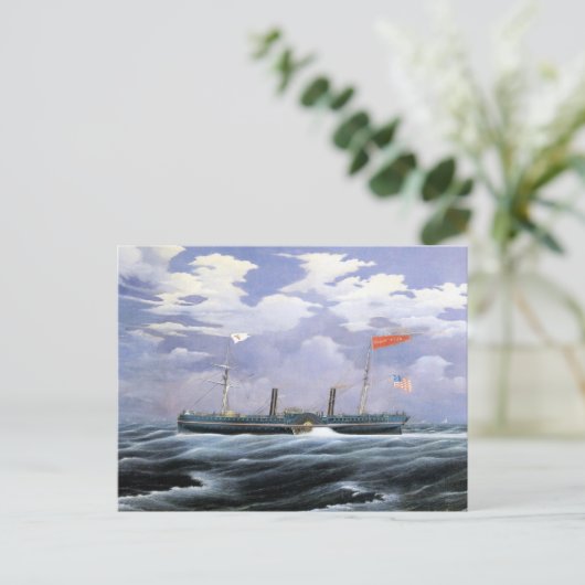 ノーススタースチームヨット1852 ポストカード (スタンド正面)