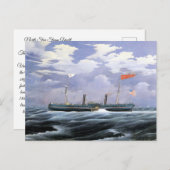 ノーススタースチームヨット1852 ポストカード (正面/裏面)