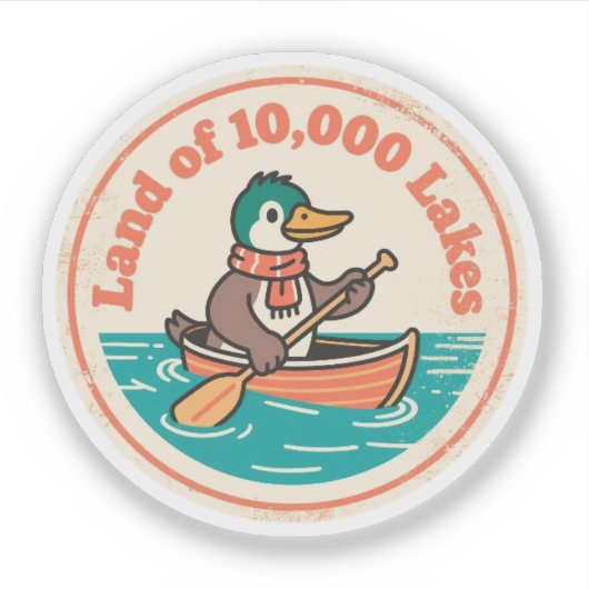 ノーススターチャーム_ミネソタルーンバードヴィンテージ シール (正面)