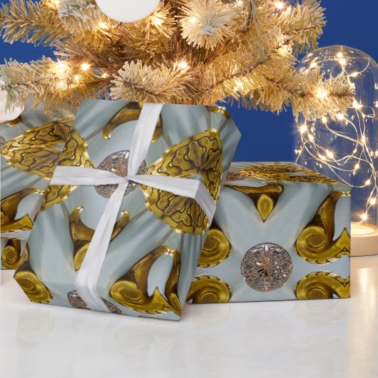 ノーススターリッジデザエレガントイナーロマンティック ラッピングペーパー (クリスマス)