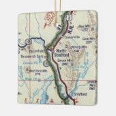 ノースストラットフォードNHヴィンテージの地図 セラミックオーナメント (左)