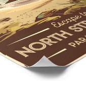 ノースストラドブロークアイランドオーストラリアイラストレーション ポスター (角)