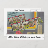 ノースダコタからの挨拶 ポストカード (正面/裏面)