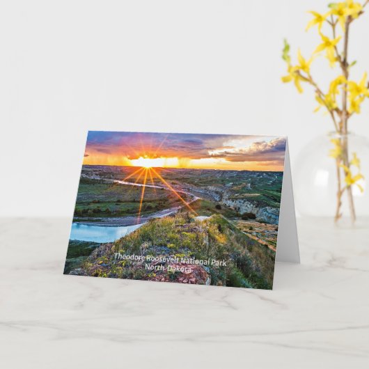 ノースダコタのセオドア・ルーズベルト公園 カード (黄色い花)