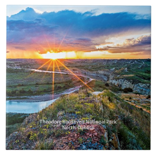 ノースダコタのセオドア・ルーズベルト公園 タイル (正面)