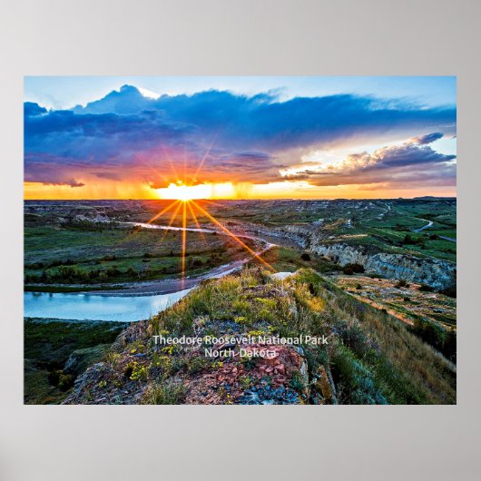 ノースダコタのセオドア・ルーズベルト公園 ポスター (正面)
