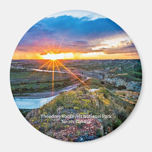 ノースダコタのセオドア・ルーズベルト公園 マグネット (正面)