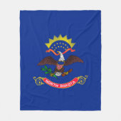 ノースダコタの州の旗のデザイン フリースブランケット (正面)