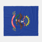 ノースダコタの州の旗のデザイン フリースブランケット (正面(横))