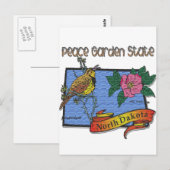 ノースダコタの平和ガーデンステイトのヒバリは上がりました ポストカード (正面/裏面)