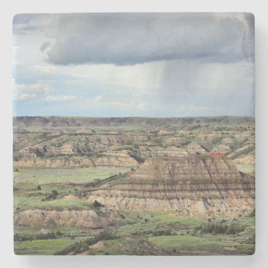 ノースダコタの荒地の色彩の鮮やかな渓谷 ストーンコースター (正面)