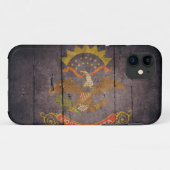 ノースダコタの険しい木製の旗 Case-Mate iPhoneケース (裏面(横))