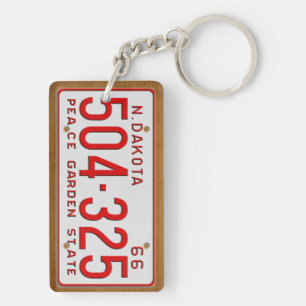 ノースダコタの1966年のヴィンテージのナンバープレートKeychain キーホルダー