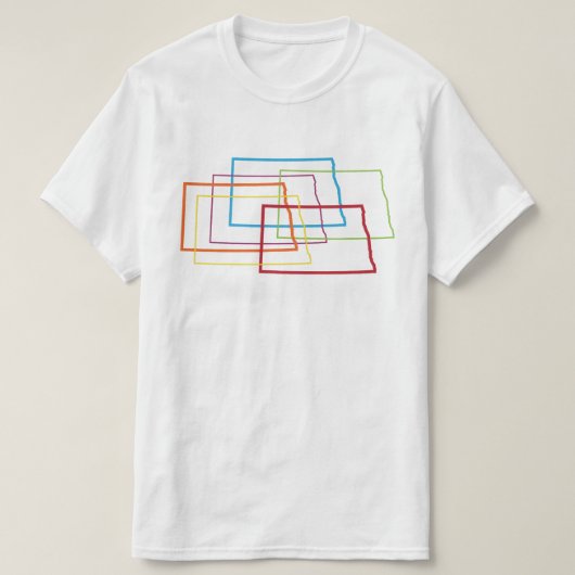 ノースダコタぼやけプライド Tシャツ (デザイン正面)