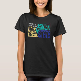 ノースダコタアンドアメリカ州シェイプモットー Tシャツ