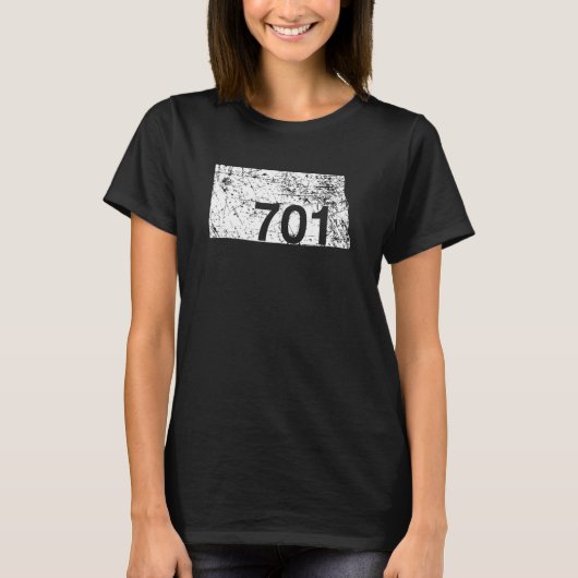ノースダコタエリアコード701ふるさとのお土産ギフト Tシャツ (正面)