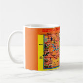 ノースダコタカラフルの図解入りの、写真付きの地図マグカップ コーヒーマグカップ (左)