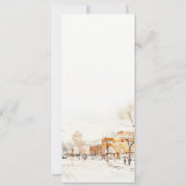 ノースダコタシティ結婚スケープのメニューカード 招待状 (裏面)