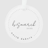 ノースダコタトラベル統一された州、ビスマルク オーナメント (正面)