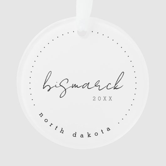 ノースダコタトラベル統一された州、ビスマルク オーナメント (正面)