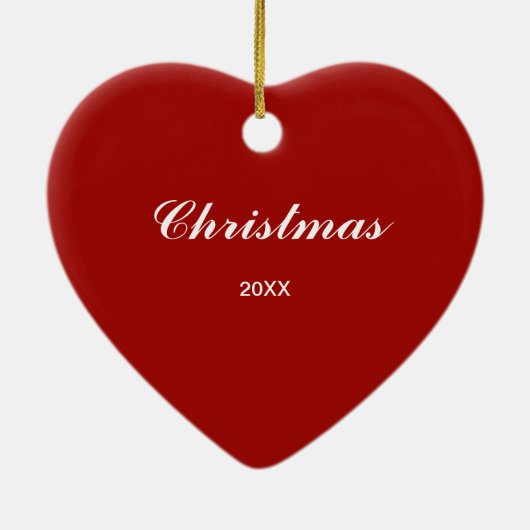 ノースダコタハートマップクリスマス装飾品 セラミックオーナメント (裏面)