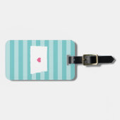 ノースダコタハート |ホーム州 ラゲッジタグ (正面横)