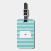 ノースダコタハート |ホーム州 ラゲッジタグ (正面縦)