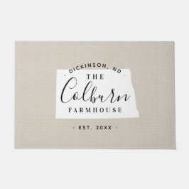 ノースダコタファミリーモノグラム州書類 ドアマット