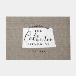 ノースダコタファミリーモノグラム州書類 ドアマット