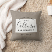 ノースダコタファミリーモノグラム州装飾用クッション クッション (ブランケット)