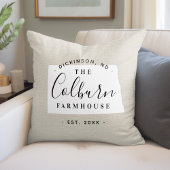 ノースダコタファミリーモノグラム州装飾用クッション クッション