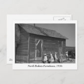 ノースダコタファームハウス1930年代 ポストカード (正面/裏面)