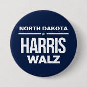ノースダコタフォーハリスワルツ 缶バッジ (正面)